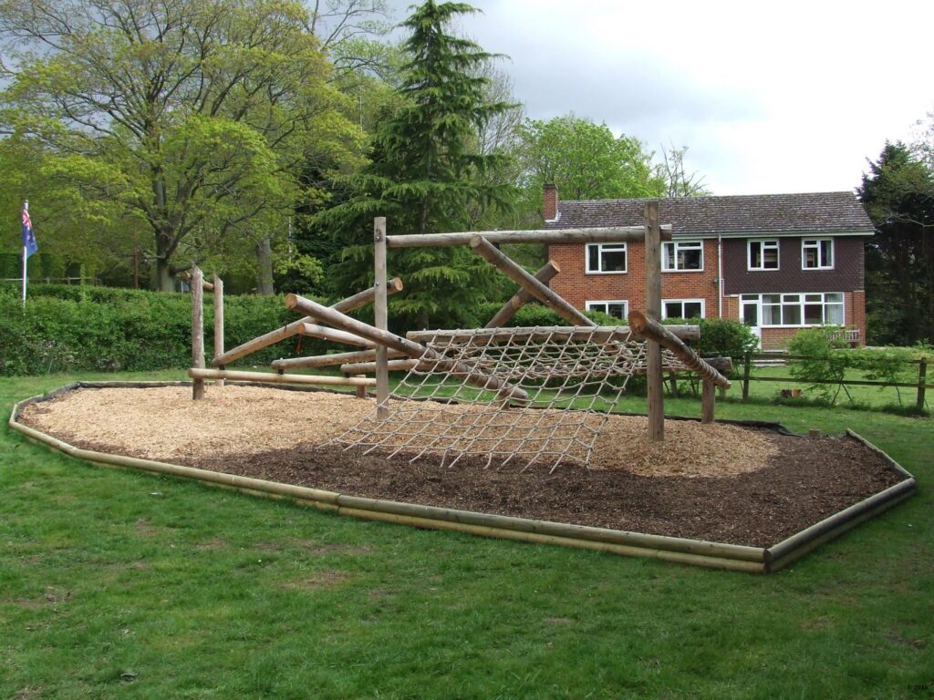 View of the house from the adventure play ground.